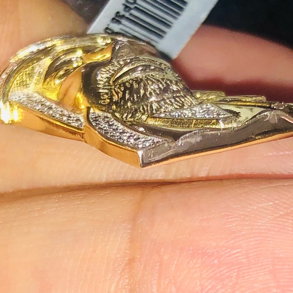 Real diamond Jesus pendant w/10k gold rope chain - Picture 11 of 17